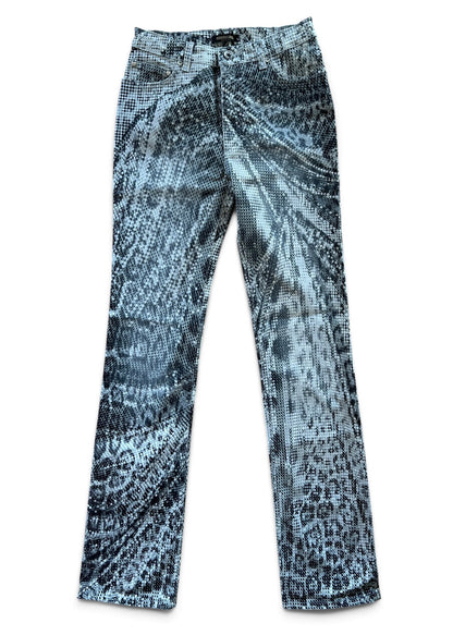 Roberto Cavalli Python Print Set | Vintage Y2K Snake Co-Ord | Archive 2000s Matching Top & Pants
