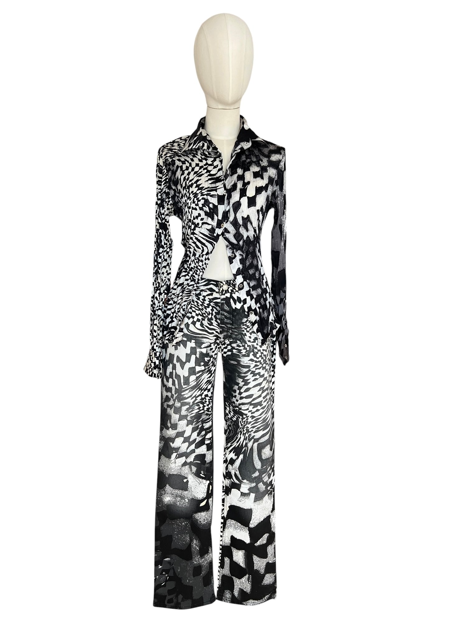 Roberto Cavalli FW2003 Archive Optical Co-Ord Set