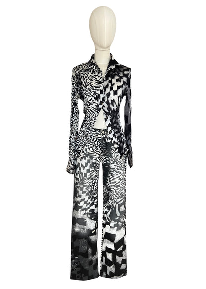 Roberto Cavalli FW2003 Archive Optical Co-Ord Set