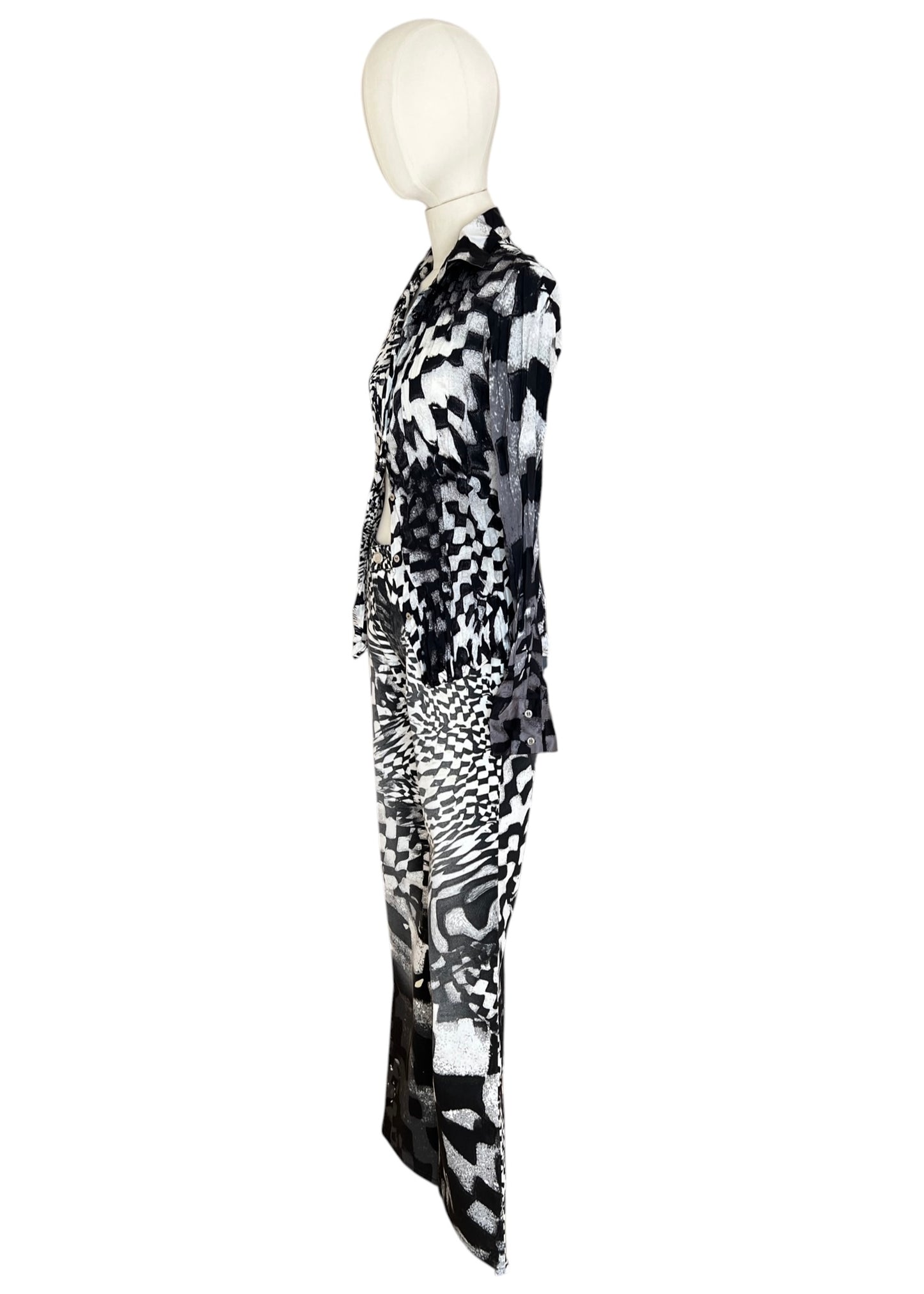Roberto Cavalli FW2003 Archive Optical Co-Ord Set