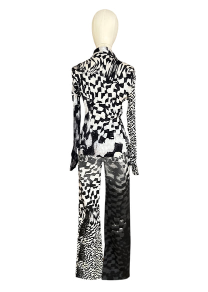 Roberto Cavalli FW2003 Archive Optical Co-Ord Set
