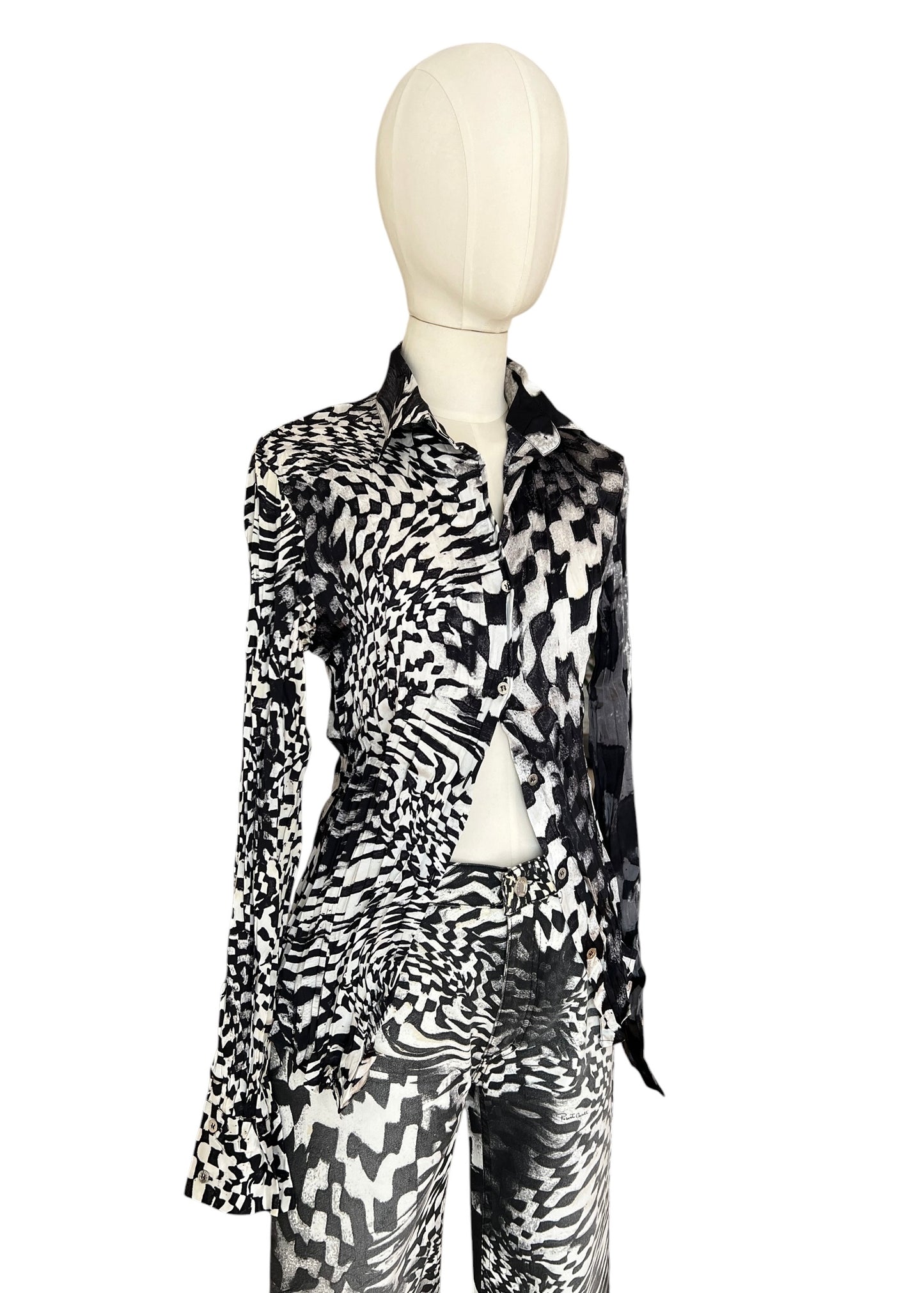 Roberto Cavalli FW2003 Archive Optical Co-Ord Set