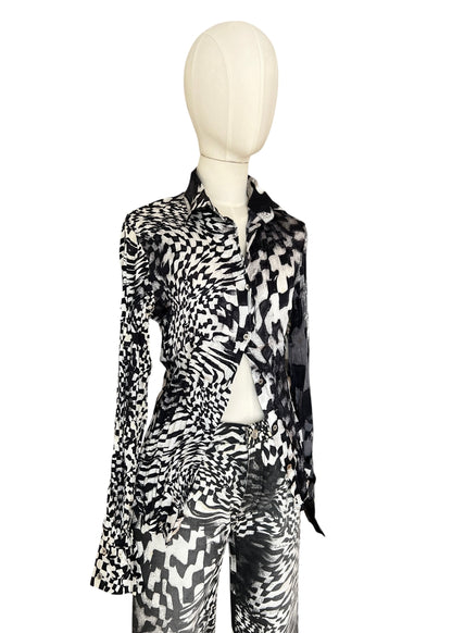 Roberto Cavalli FW2003 Archive Optical Co-Ord Set