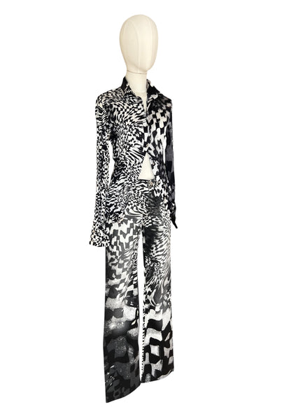 Roberto Cavalli FW2003 Archive Optical Co-Ord Set