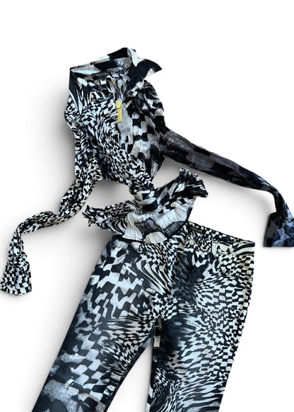 Roberto Cavalli FW2003 Archive Optical Co-Ord Set