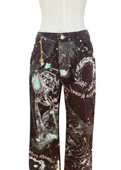 Roberto Cavalli A/W 2003 Constellation Print Top & Jeans Set