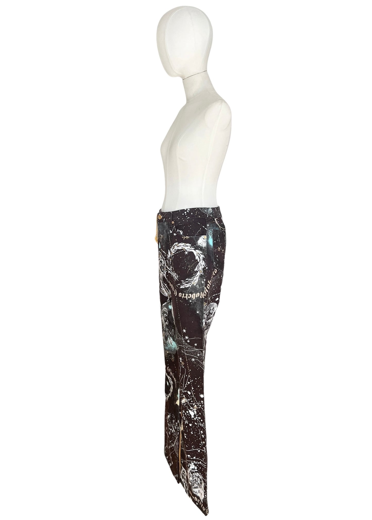 Roberto Cavalli A/W 2003 Constellation Print Top & Jeans Set
