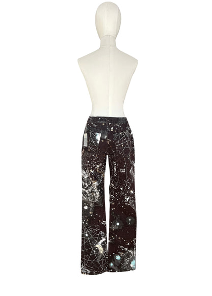 Roberto Cavalli A/W 2003 Constellation Print Top & Jeans Set