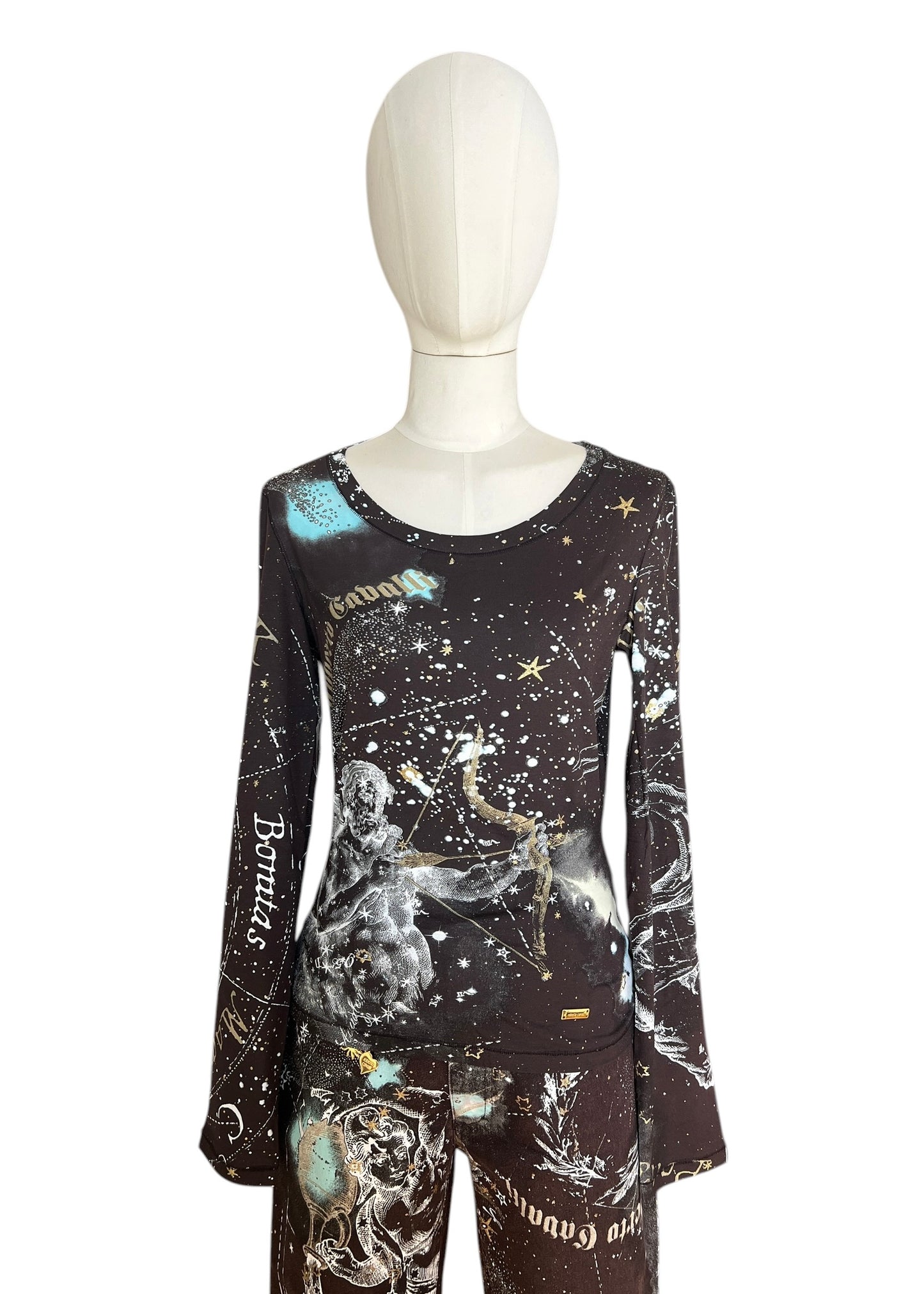 Roberto Cavalli A/W 2003 Constellation Print Top & Jeans Set