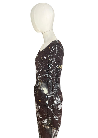 Roberto Cavalli A/W 2003 Constellation Print Top & Jeans Set