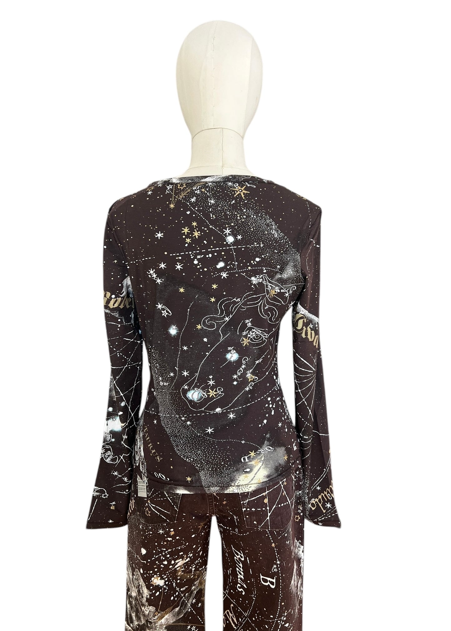 Roberto Cavalli A/W 2003 Constellation Print Top & Jeans Set