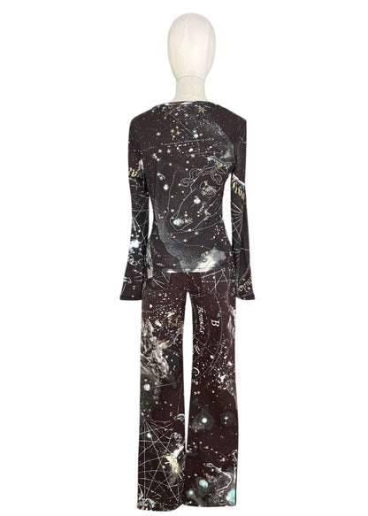 Roberto Cavalli A/W 2003 Constellation Print Top & Jeans Set