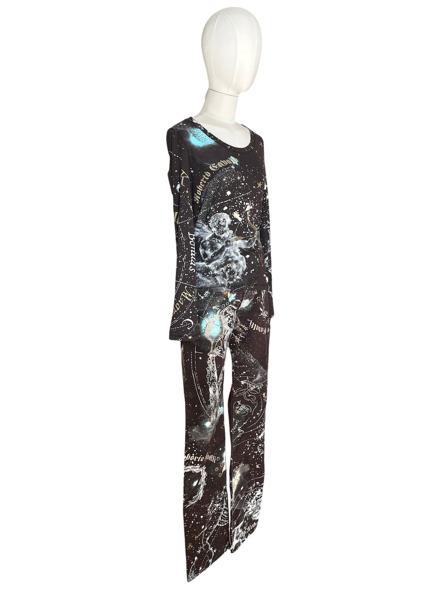 Roberto Cavalli A/W 2003 Constellation Print Top & Jeans Set