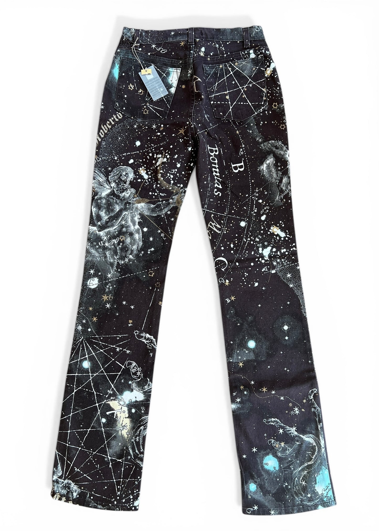 Roberto Cavalli A/W 2003 Constellation Print Top & Jeans Set
