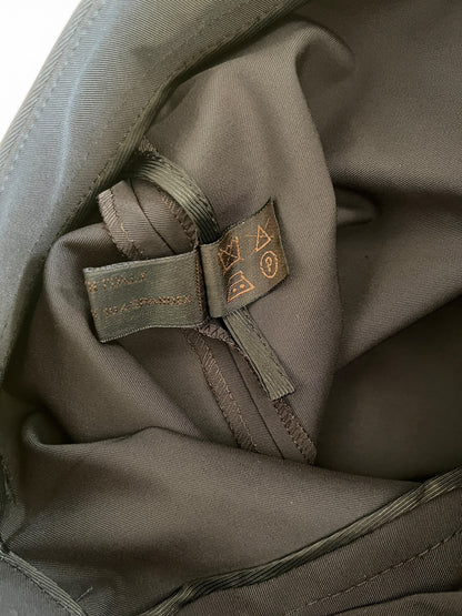 Prada 1990s Tailored Trousers – Dark Brown Straight Leg Minimal Pants