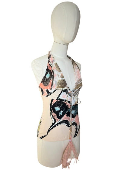 Roberto Cavalli SS 2004 farfalla top
