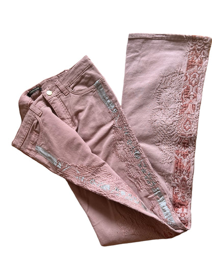 Roberto Cavalli straight pant pale pink