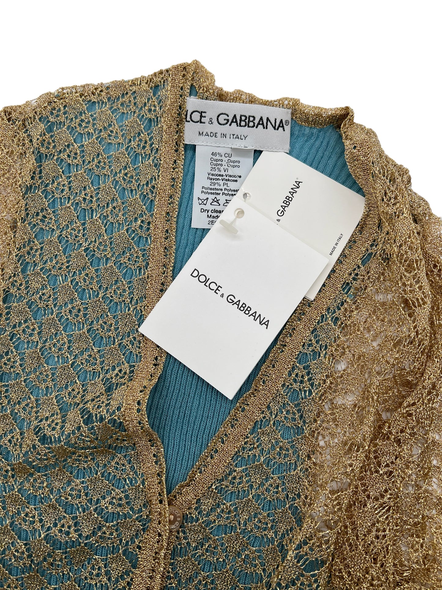 Dolce&Gabbana gold cardigan