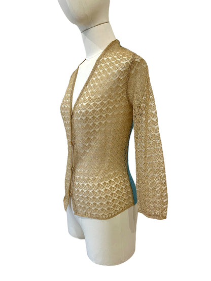 Dolce&Gabbana gold cardigan