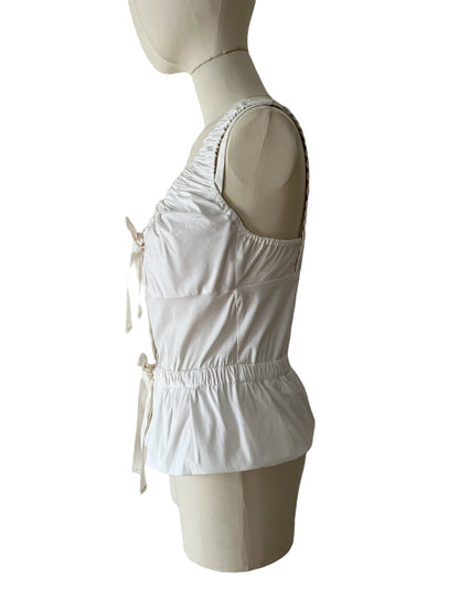 Prada top bianco con reggiseno