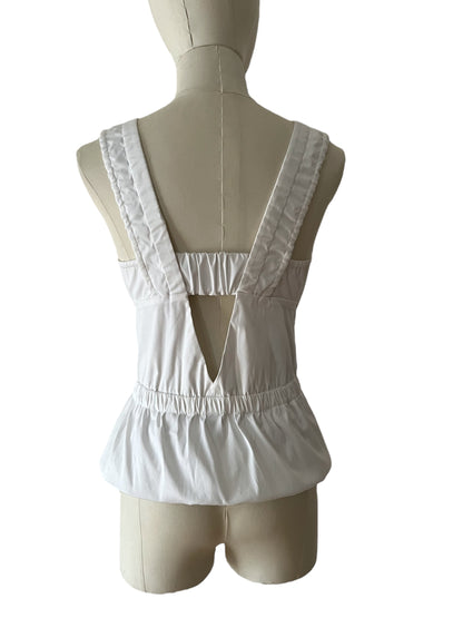 Prada top bianco con reggiseno