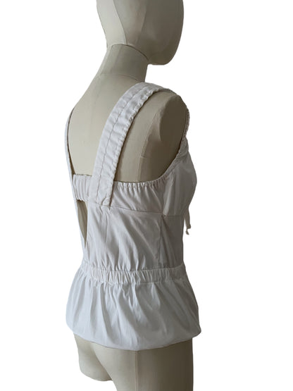 Prada top bianco con reggiseno