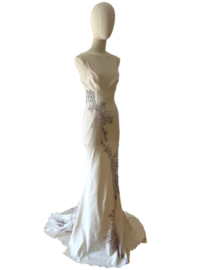 Roberto Cavalli FW 2002 long embroidered dress