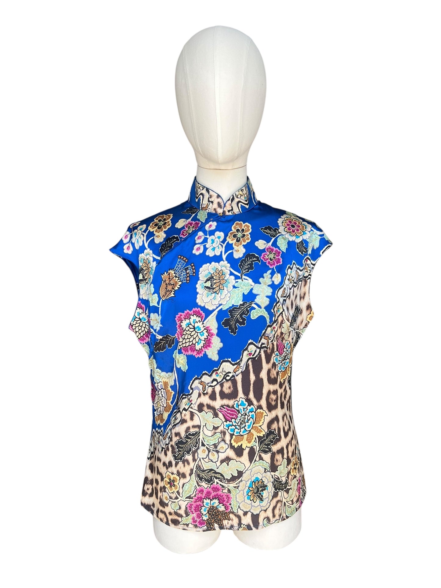 Roberto Cavalli SS2003 printed silk top