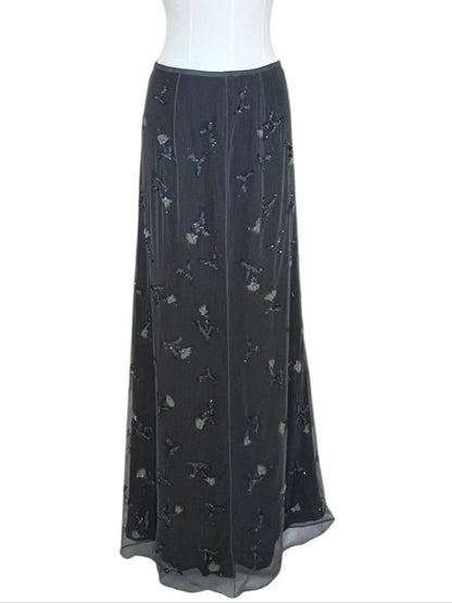 Prada FW1997  long embroidered skirt