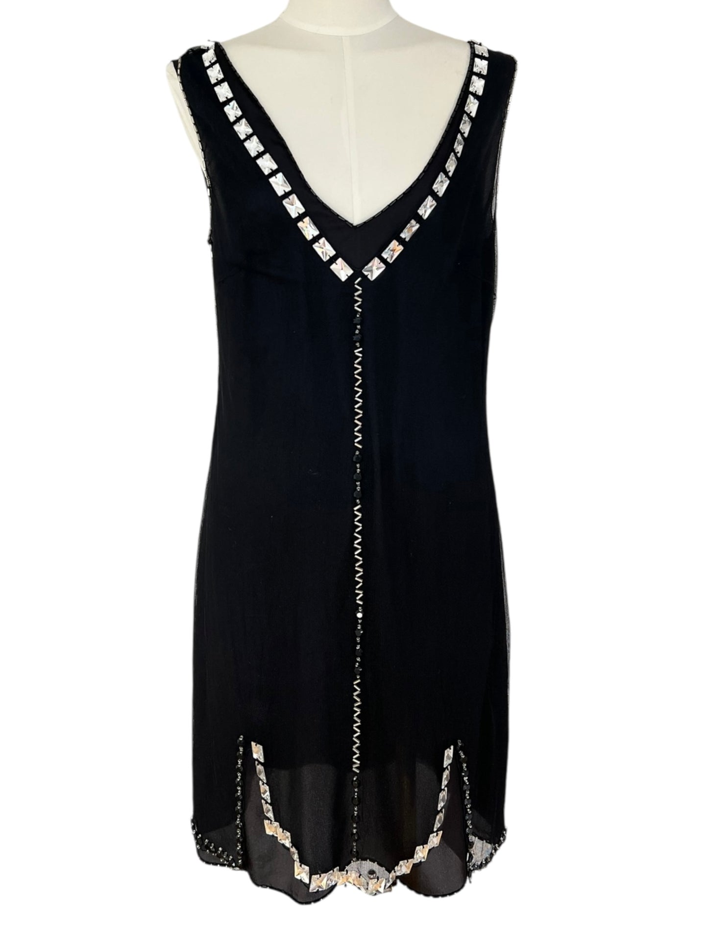 Prada FW 1997 embellished mini dress