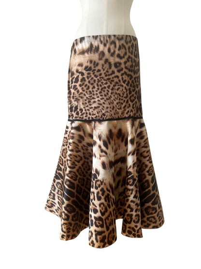 Roberto Cavalli 2000s cheetah skirt