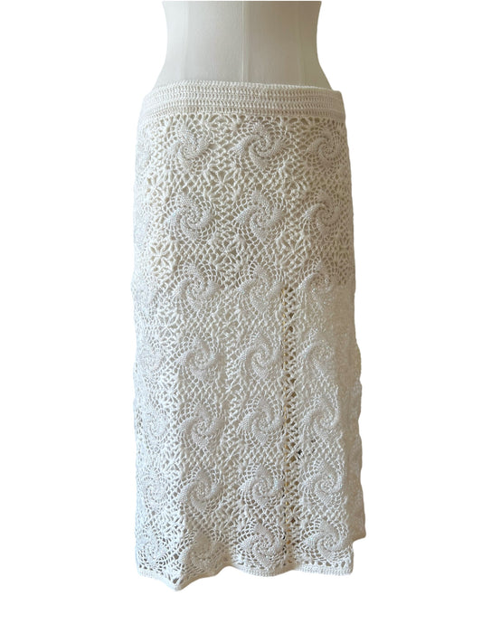 Dolce & Gabbana crochet embroidered skirt