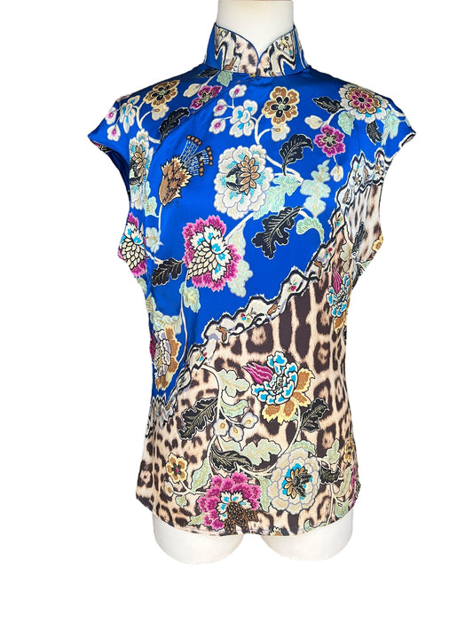 Roberto Cavalli SS2003 printed silk top