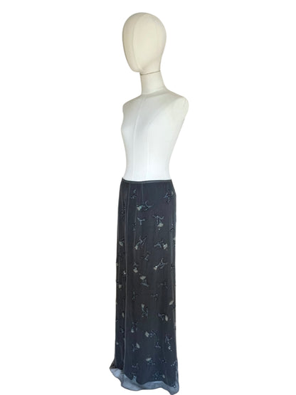 Prada FW1997  long embroidered skirt