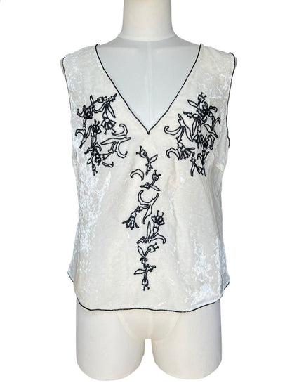 Prada FW1997 Beaded Chenille Embroidered Top