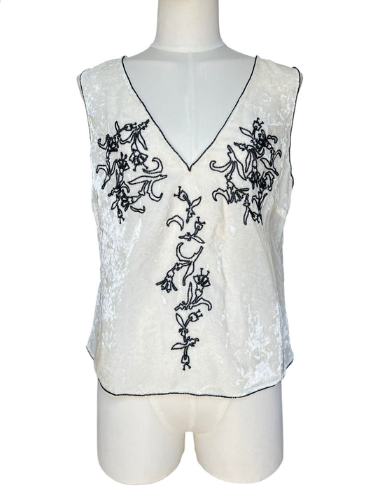 Prada FW1997 Beaded Chenille Embroidered Top