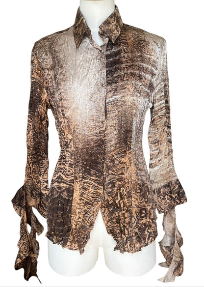 Roberto Cavalli printed silk blouse