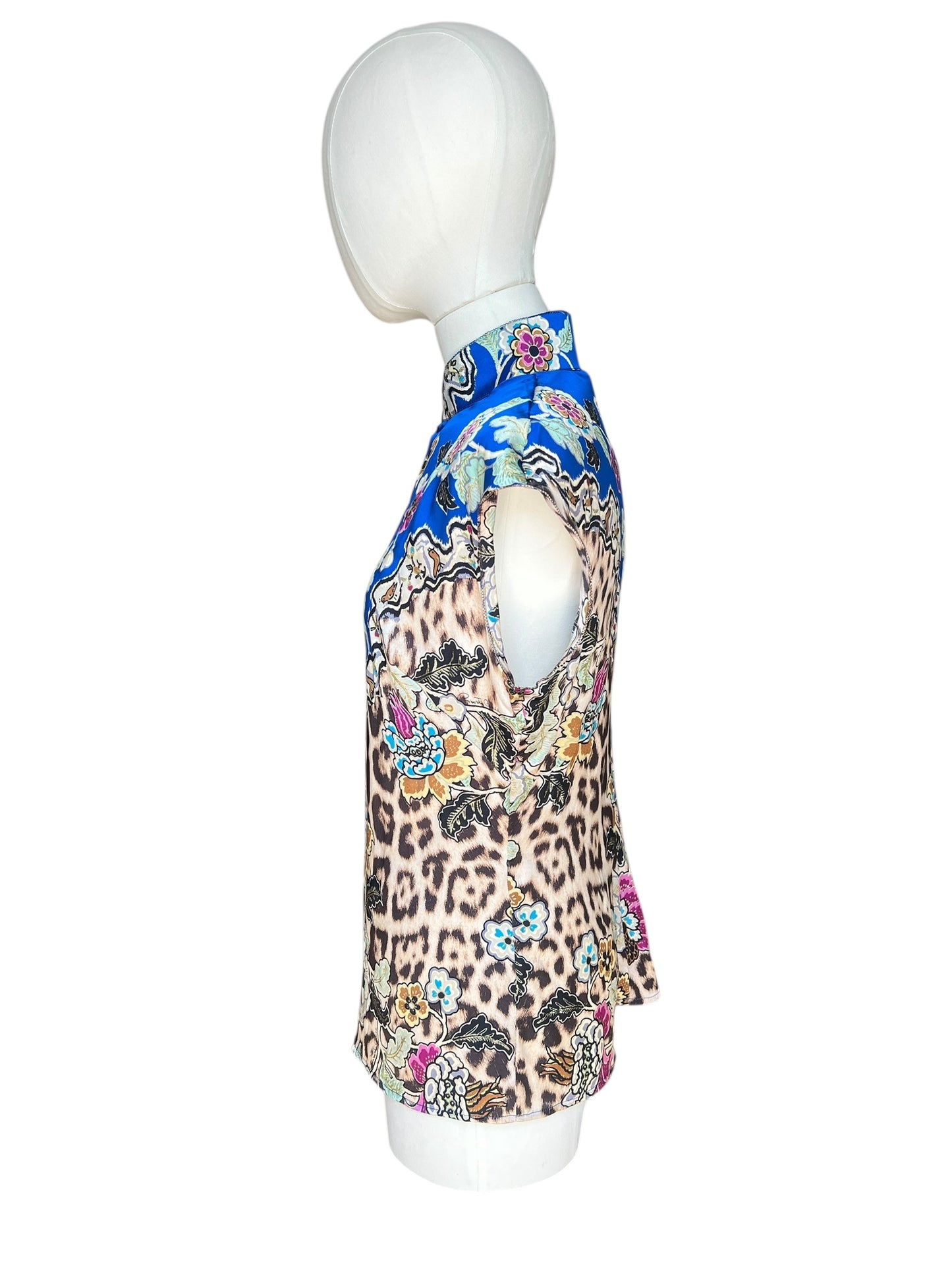 Roberto Cavalli SS2003 printed silk top