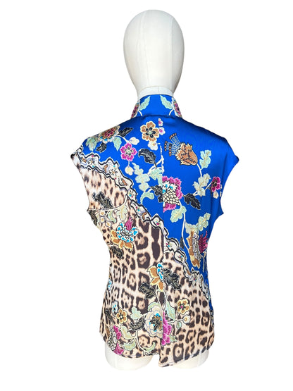 Roberto Cavalli SS2003 printed silk top