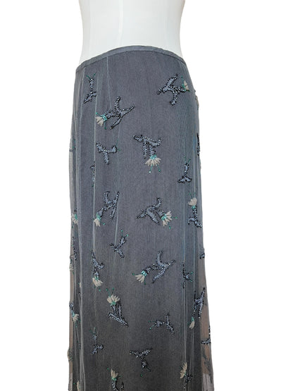 Prada FW1997  long embroidered skirt