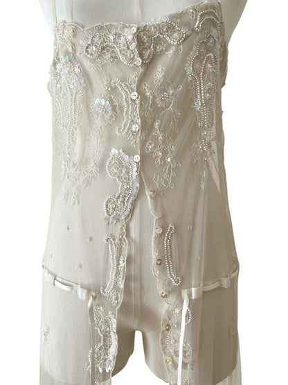 Ralph Lauren tulle embroidered dress