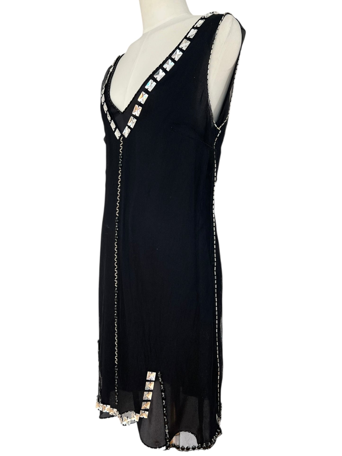 Prada FW 1997 embellished mini dress