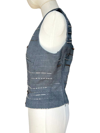 Prada SS1998 ardesia embroidered bustier