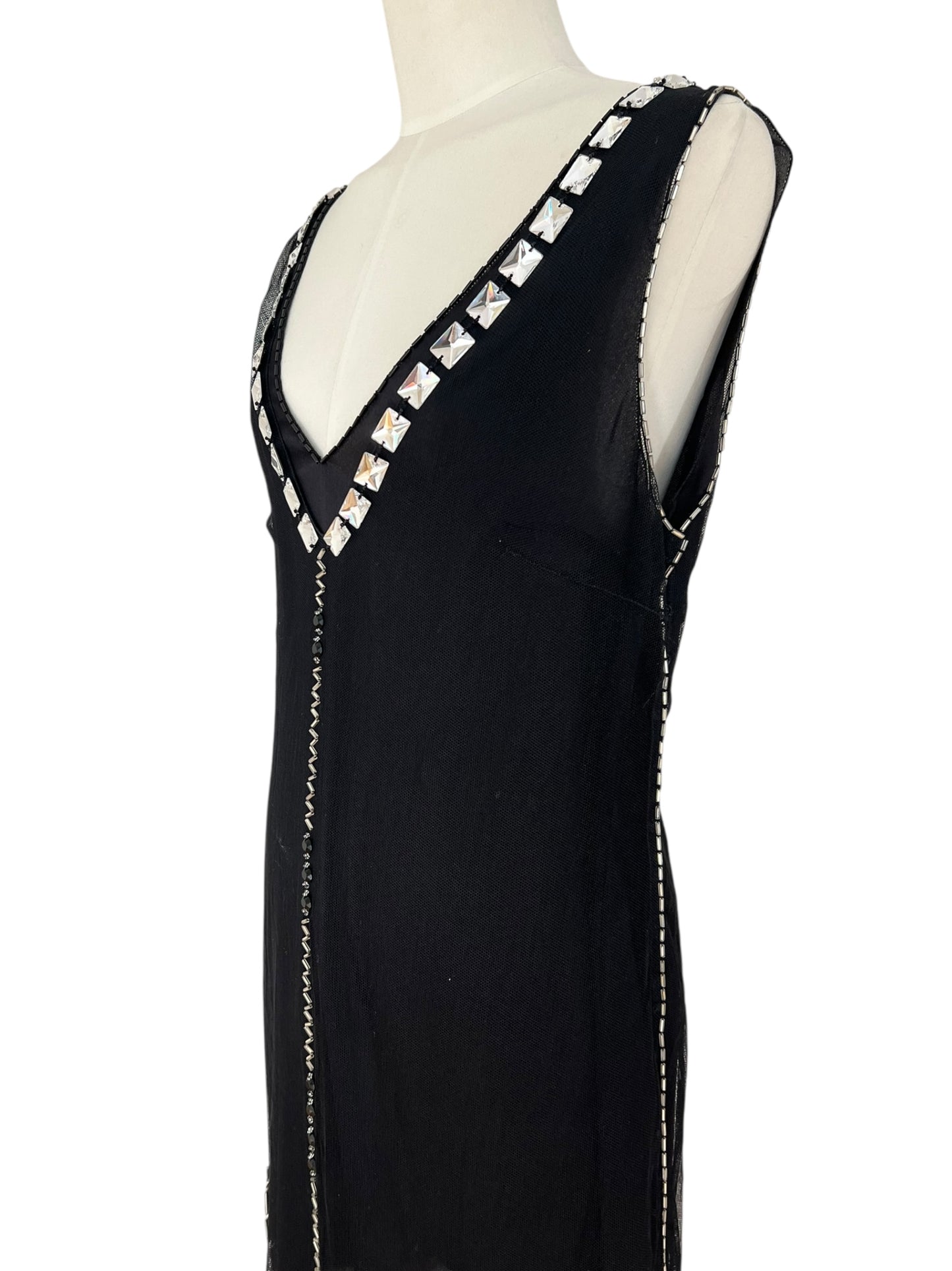 Prada FW 1997 embellished mini dress