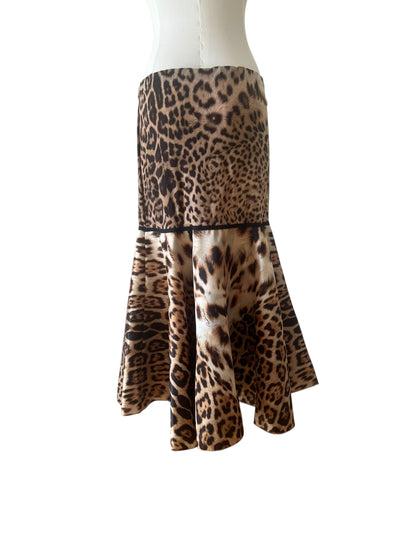 Roberto Cavalli 2000s cheetah skirt