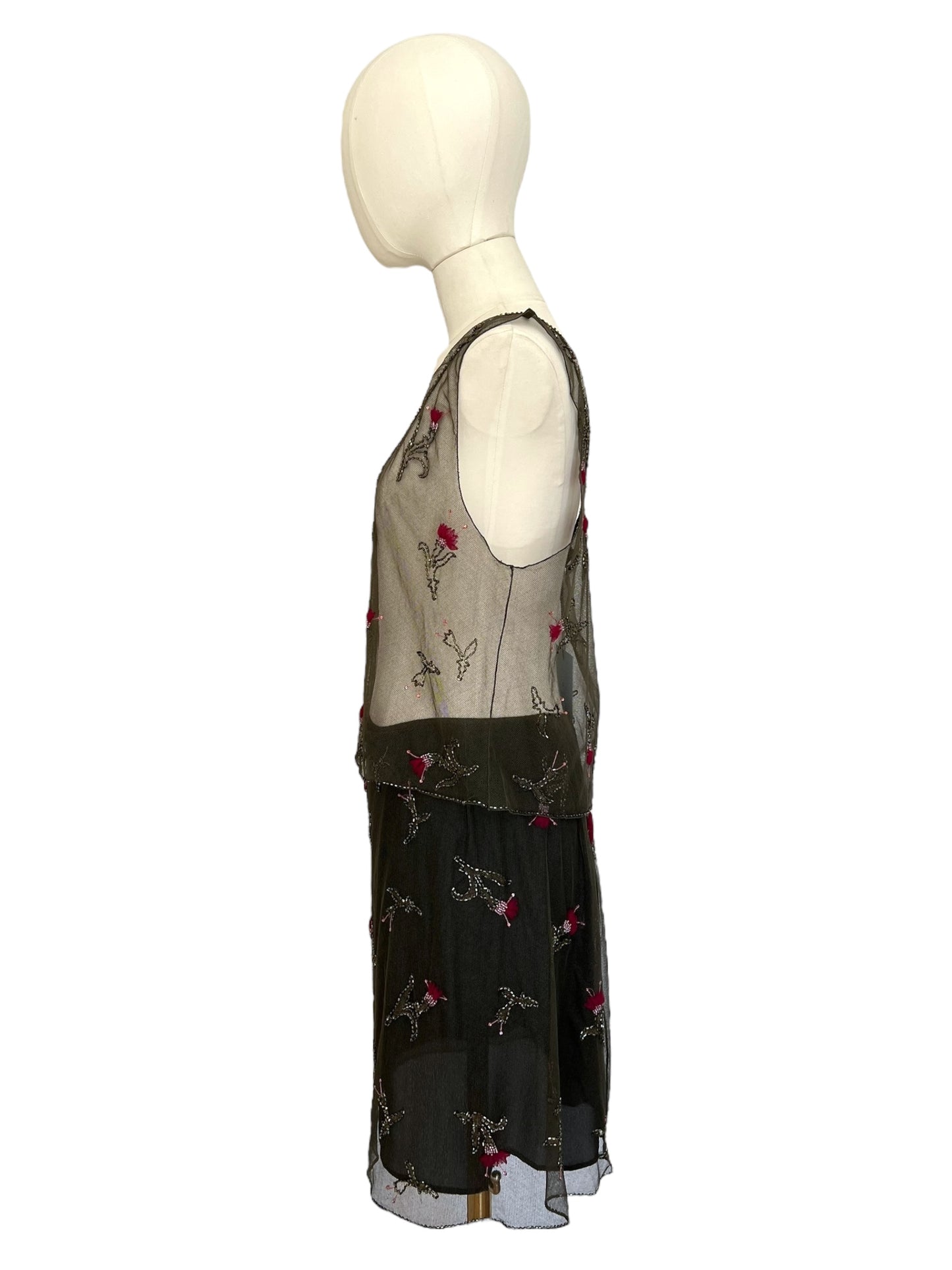 Prada FW1997  embroidered tulle ensamble
