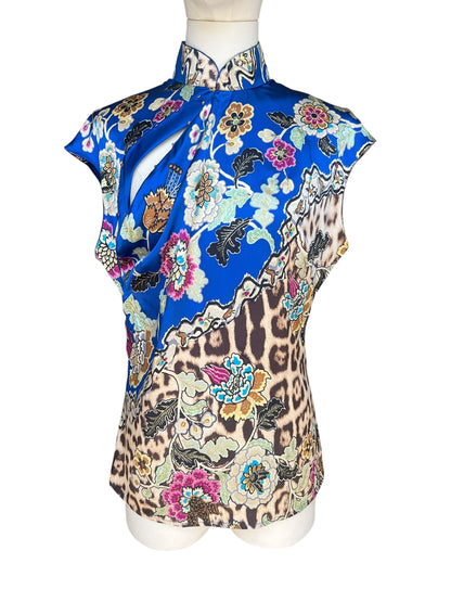 Roberto Cavalli SS2003 printed silk top