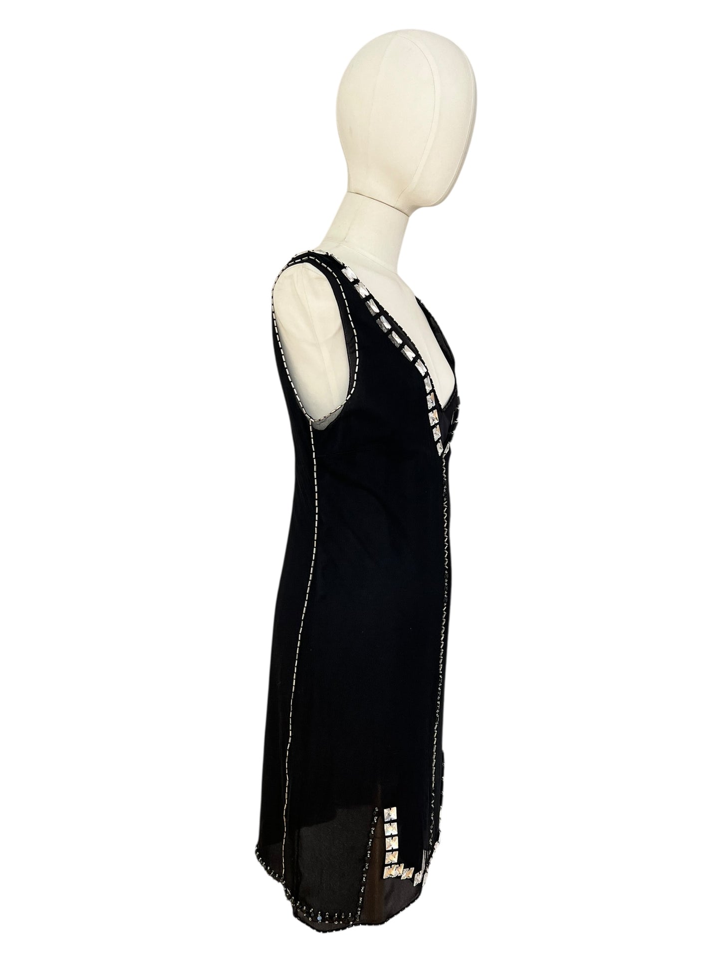 Prada FW 1997 embellished mini dress