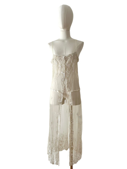 Ralph Lauren tulle embroidered dress