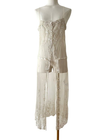 Ralph Lauren tulle embroidered dress
